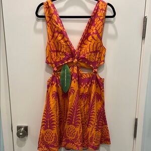 Farm Rio Tropical Cut Out Dress
